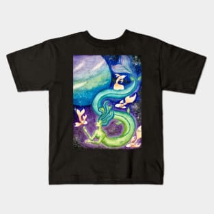 Pisces Astrological Sign Space Portrait Kids T-Shirt